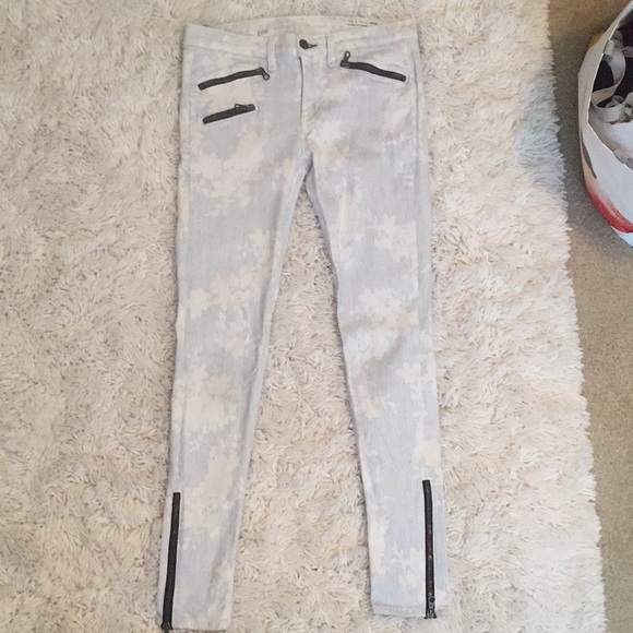 rag and bone striped floral Jeans - Picture 1 of 6